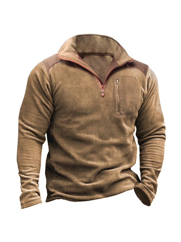 Men's Retro Training Half-Zip Tactical Sweatshirt