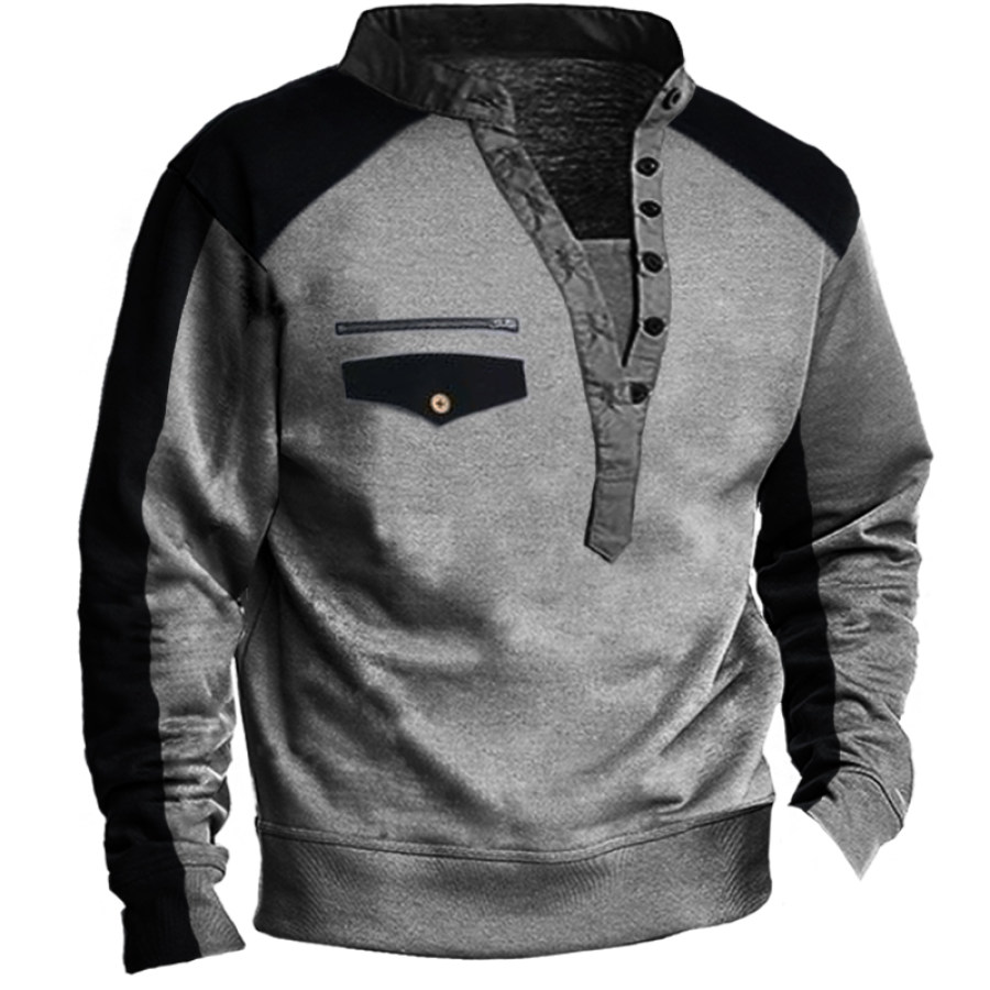 

Men's Casual Zip Long Sleeve Sweatshirt