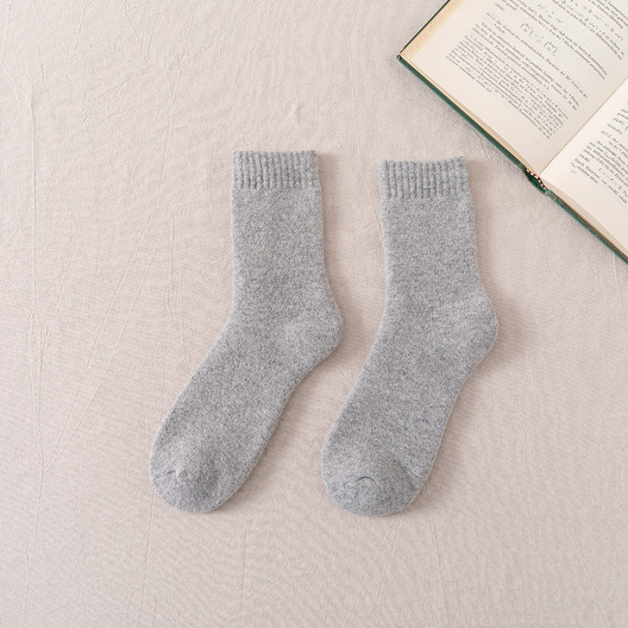 

Men's Warm Thick Knit Wool Soft Vintage Casual Crew Socks