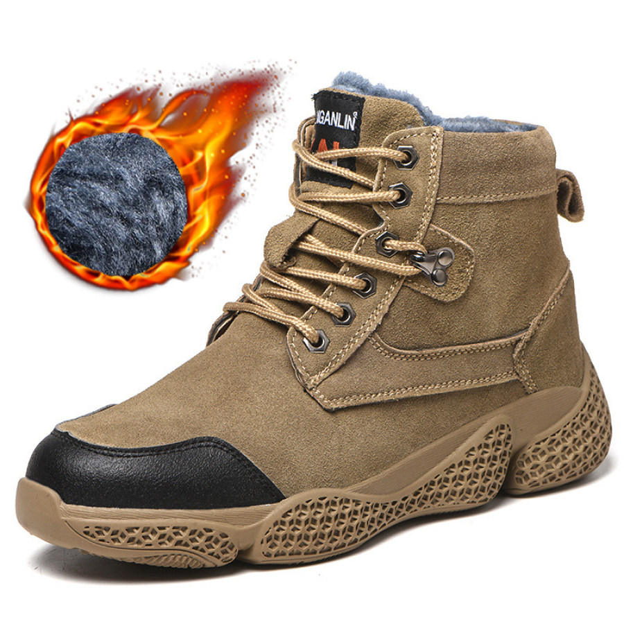 

Men's Outdoor Fleece Warm Non-slip Wear-resistant Puncture-resistant Work Boots