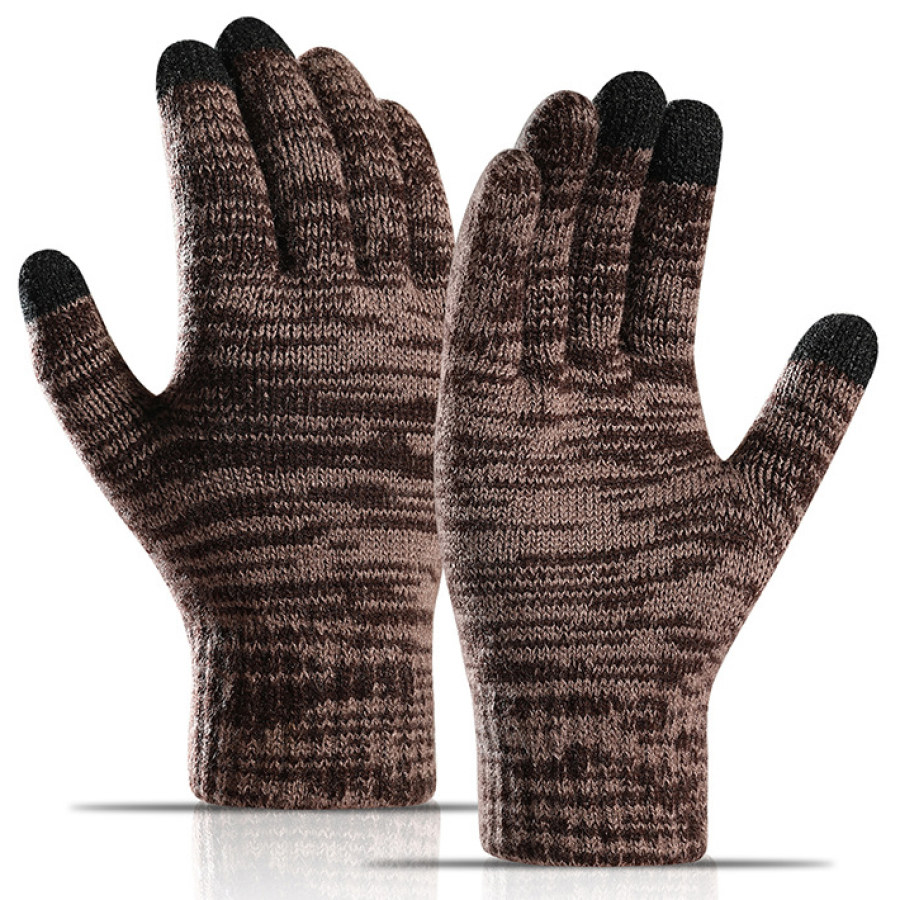 

Warme Strickhandschuhe Aus Fleece Für Herren Mit Touchscreen