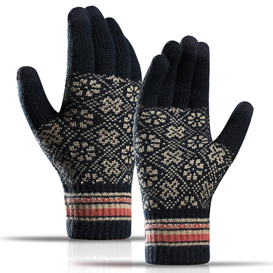 

Men's Jacquard Warm Touch Screen Knit Gloves