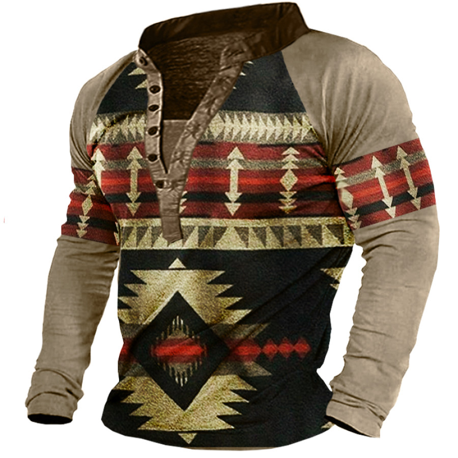 

Men's Vintage Print Long Sleeve T-Shirt