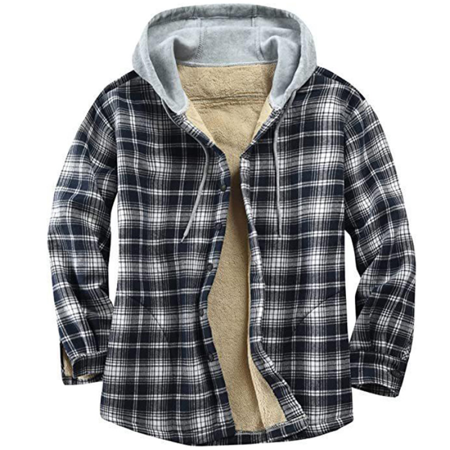 

Men's Retro Plaid Long Sleeve Jacket