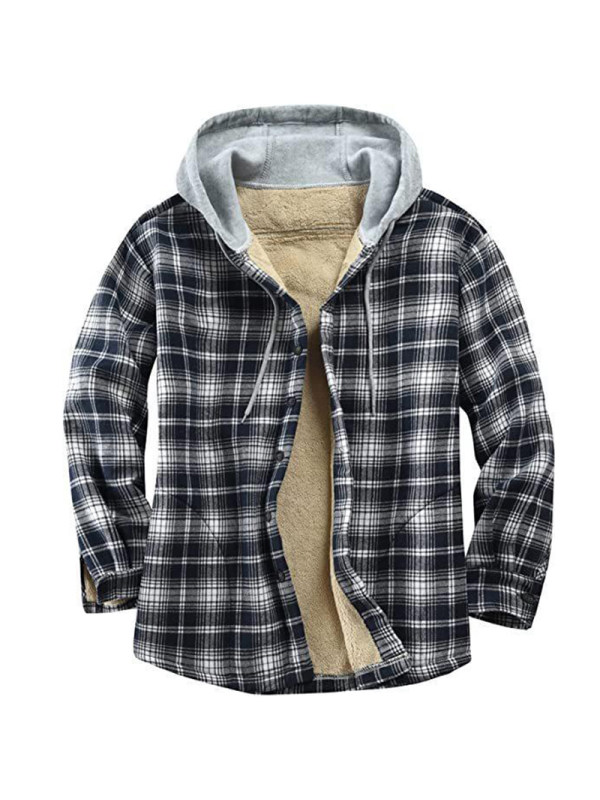 Men's Retro Plaid Long Sleeve Jacket