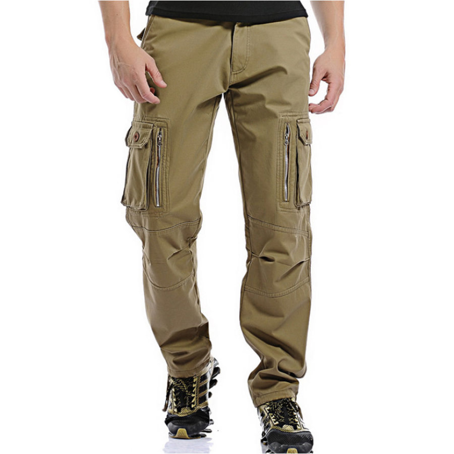 

Men's Outdoor Side Zipper Multi-pocket Fleece Thickened Cargo Pants