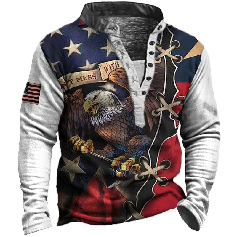 Men's Vintage American Eagle Chic Long Sleeve Sweatshirt