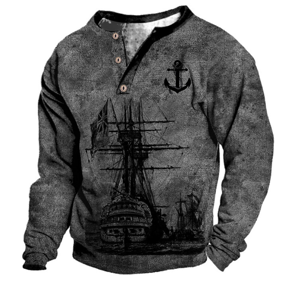 

Men's Outdoor Nautical Print Sweatshirt