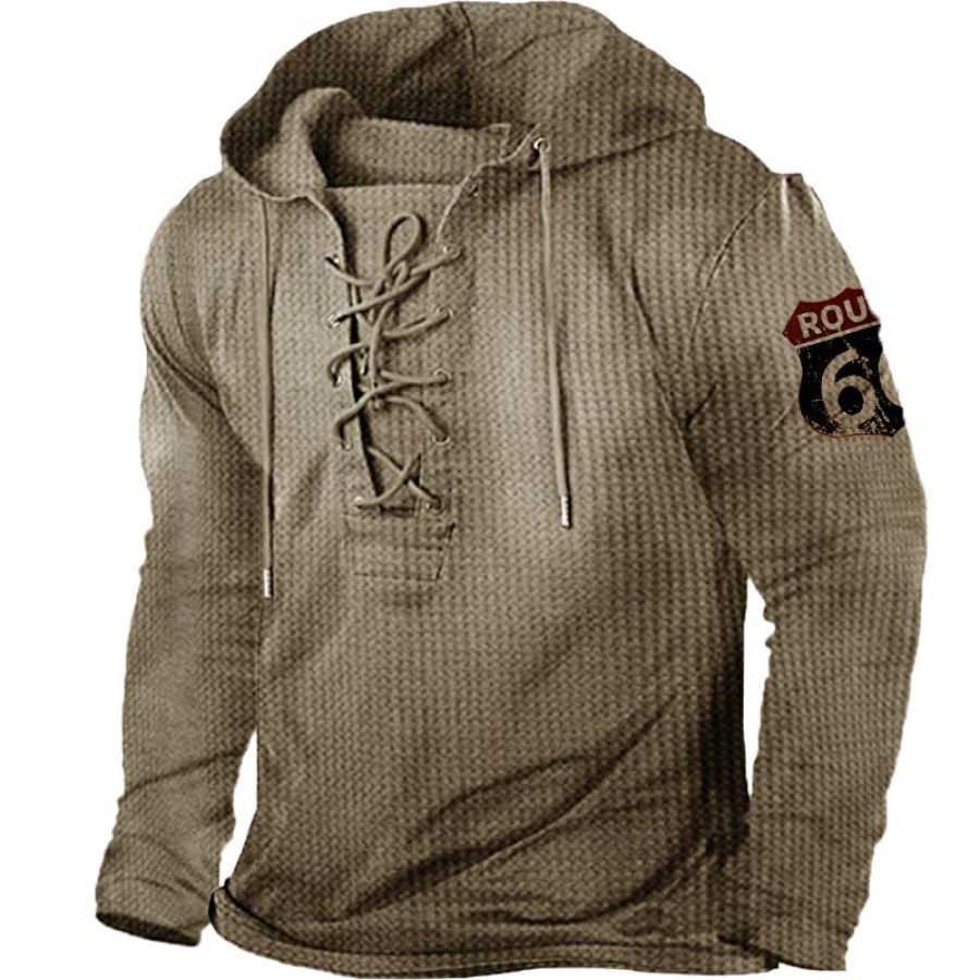 

Men's Distressed Route 66 Long Sleeve T-Shirt