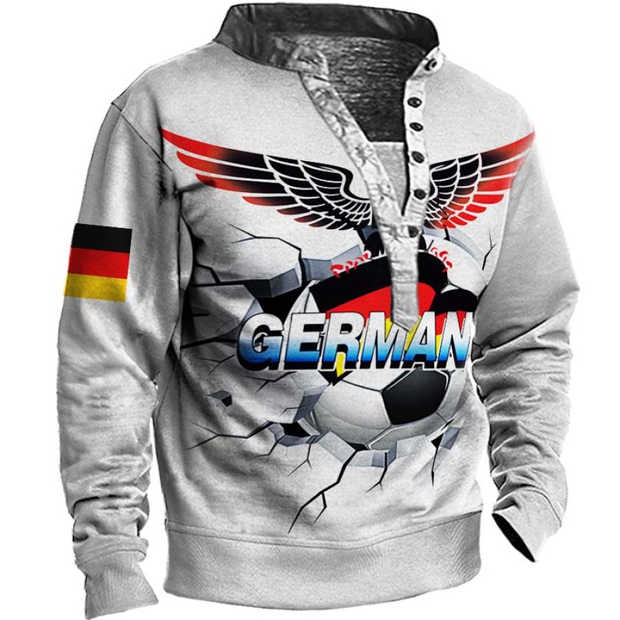 

Men's Casual 2022 World Cup Germany Fans Memorial Long Sleeve Sweatshirt