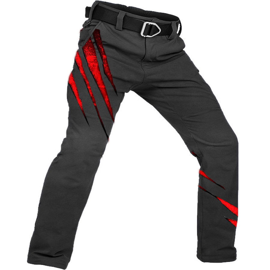 

Men's Vintage Distressed Claw Mark Long Workwear Training Pants