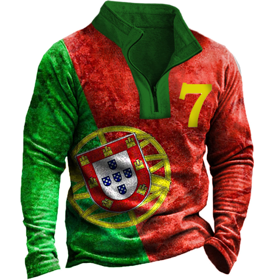 

Men's 2022 World Cup Portugal No. 7 Fan Commemorative Long Sleeve Sweatshirt