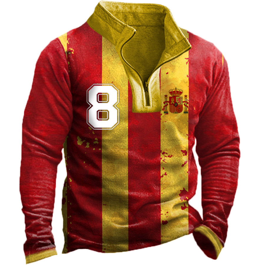 

Men's 2022 World Cup Spain No. 8 Fan Commemorative Long Sleeve Sweatshirt