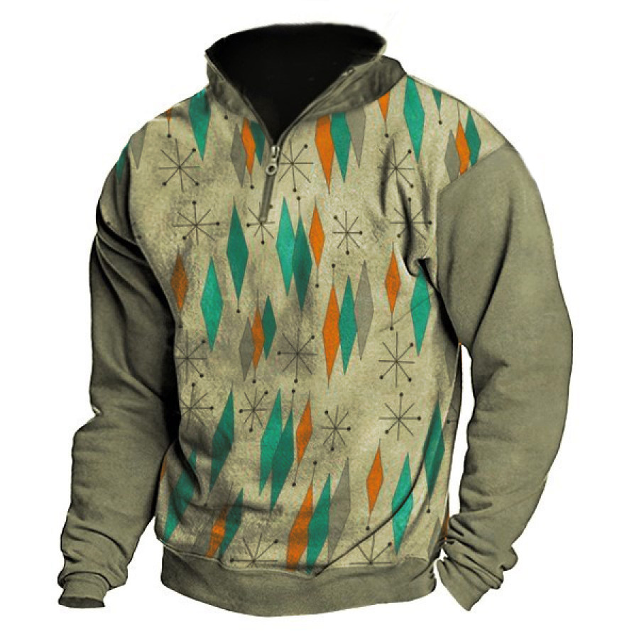 

Men's Outdoor Ethnic Pattern Stitching Tooling Tactical Sweatshirt