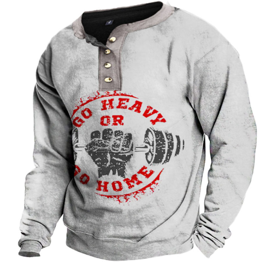 

Men's Retro HEAVY Casual Long Sleeve Sweatshirt