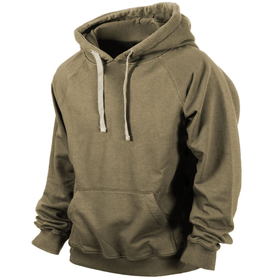 

Men's Vintage Distressed Hooded Long Sleeve Sweatshirt