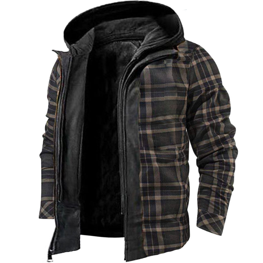 

Men's Vintage Ethnic Pattern Long Sleeve Fleece Jacket
