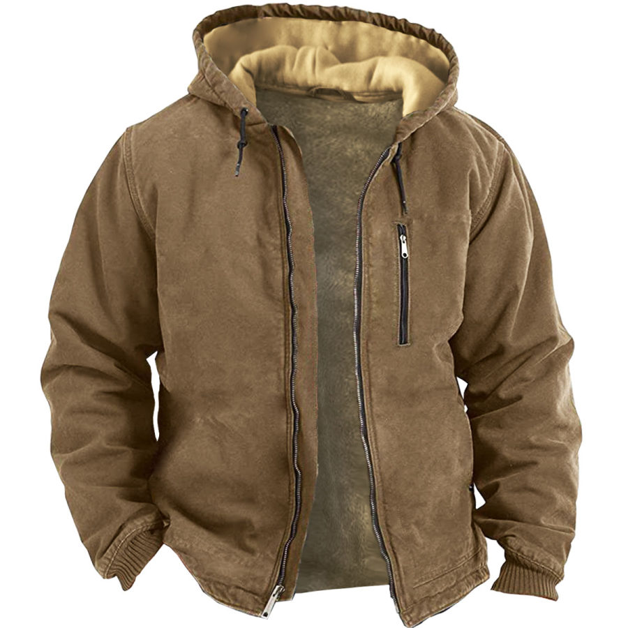 

Men's Vintage Long Sleeve Fleece Jacket