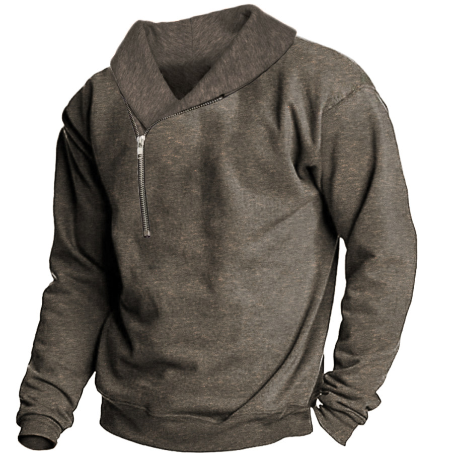 

Men's Vintage Distressed Long Sleeve Sweatshirt