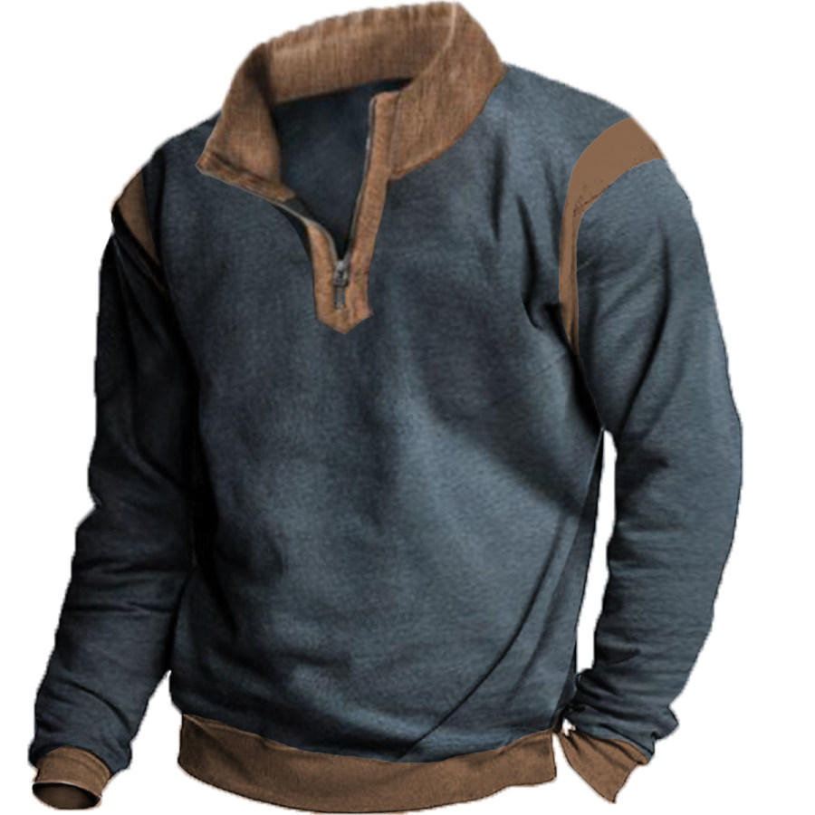 

Men's Vintage Distressed Casual Long Sleeve Sweatshirt