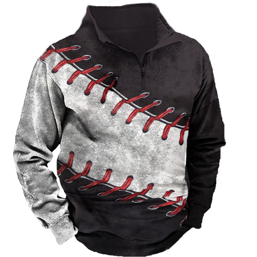 

Men's Retro Stressed Long-sleeved Sweatshirt