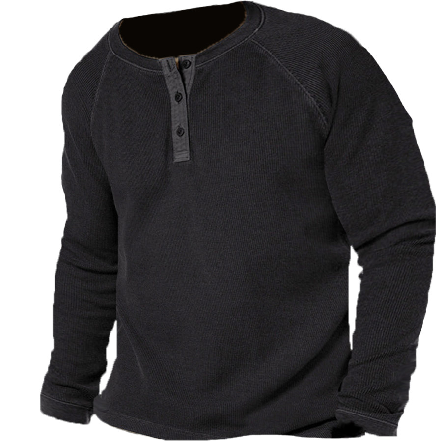 

Men's Retro Long-sleeved Madden Bottoming T-shirt