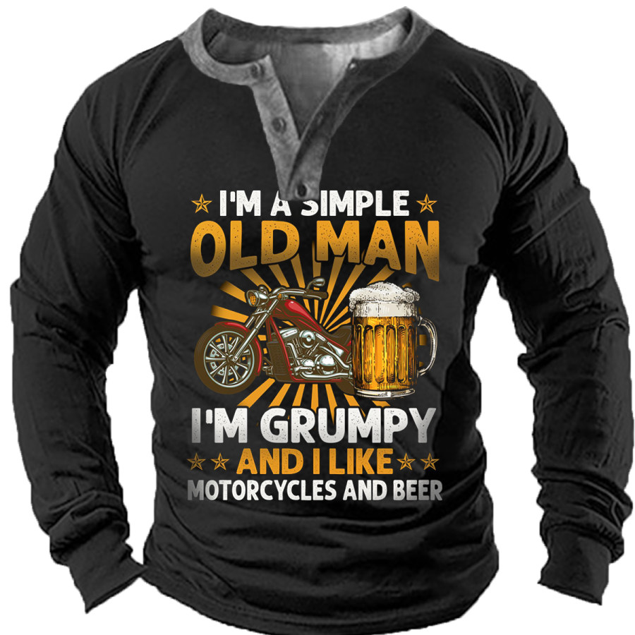 

Men's Vintage Old Man Long Sleeve T-Shirt