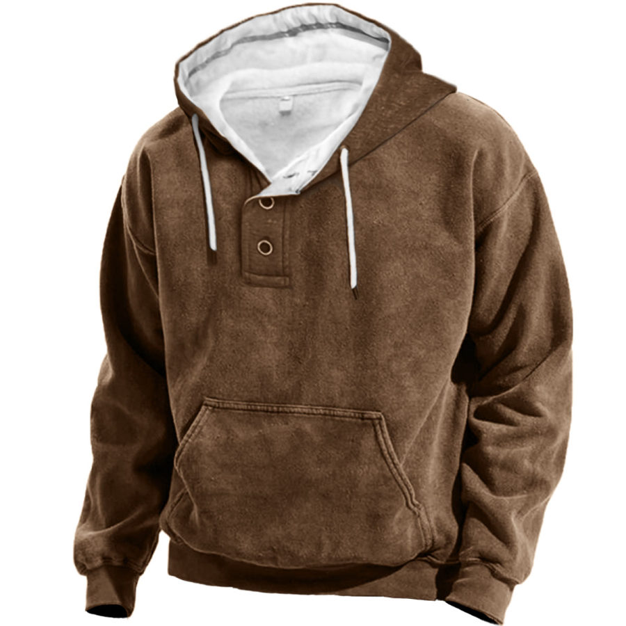 

Men's Retro Casual Long Sleeve Hoodie
