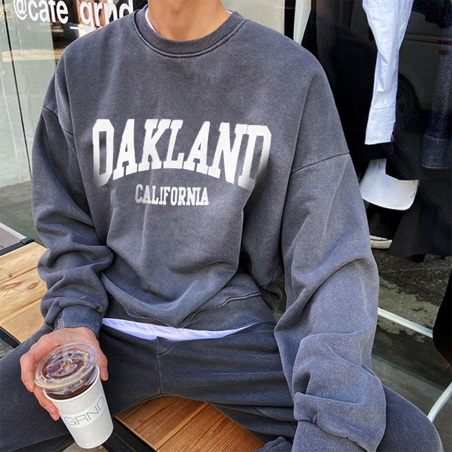 

Men's Vintage DAKLAND Long Sleeve Hoodie
