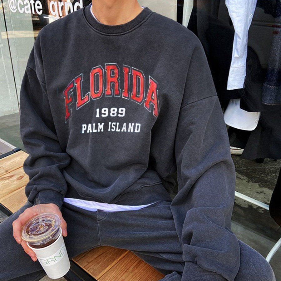 

Men's Vintage FLORIDA Casual Long Sleeve Sweatshirt
