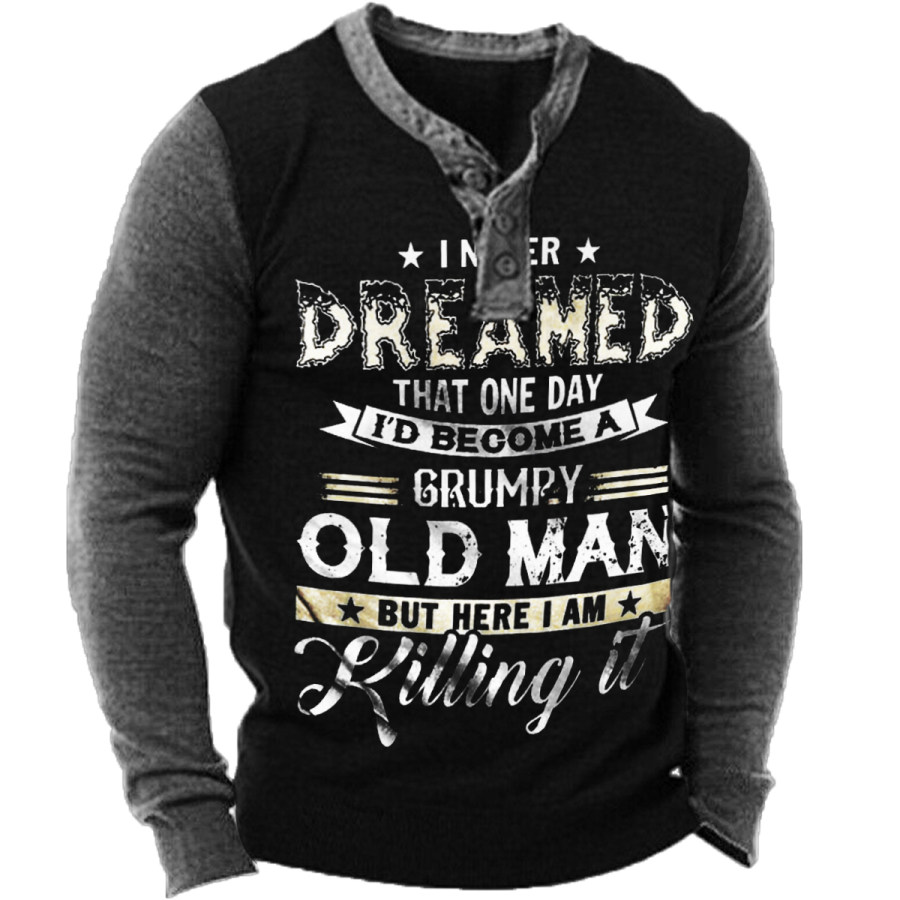 

Men's Vintage OLD MAN Long Sleeve T-Shirt