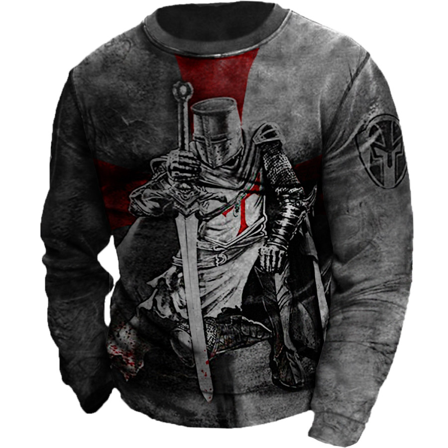 

Men's Vintage Templar Crewneck Long Sleeve Sweatshirt