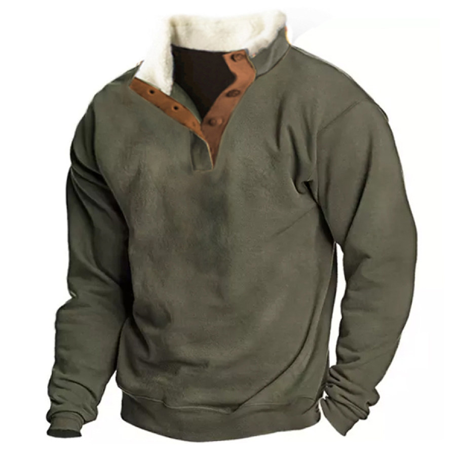 

Men's Outdoor Henley Winter Tactical Sweatshirt