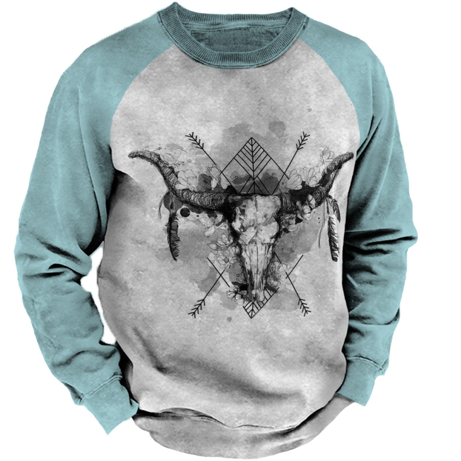 

Men's Vintage Sheepshead Round Neck Long Sleeve Sweatshirt