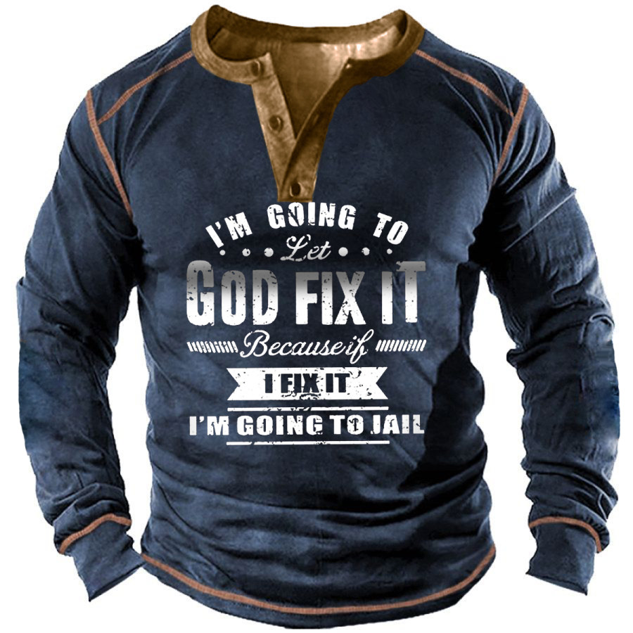 

Men's Vintage God Fix IT Long Sleeve T-Shirt