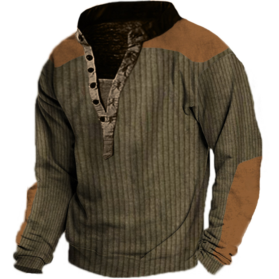 

Men's Retro Casual Long Sleeve Sweatshirt