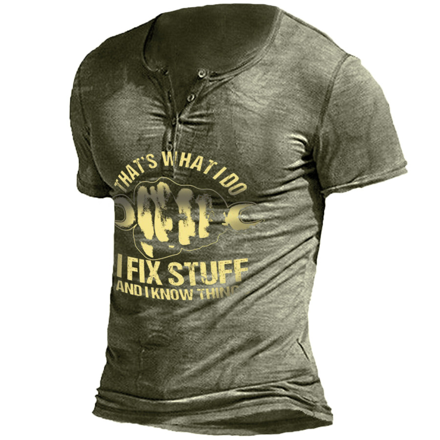 

Men's Vintage Distressed I FIX STUFF Short Sleeve T-Shirt