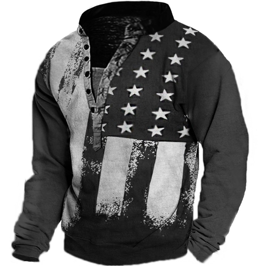 

Men's Vintage American Flag Long Sleeve Sweatshirt