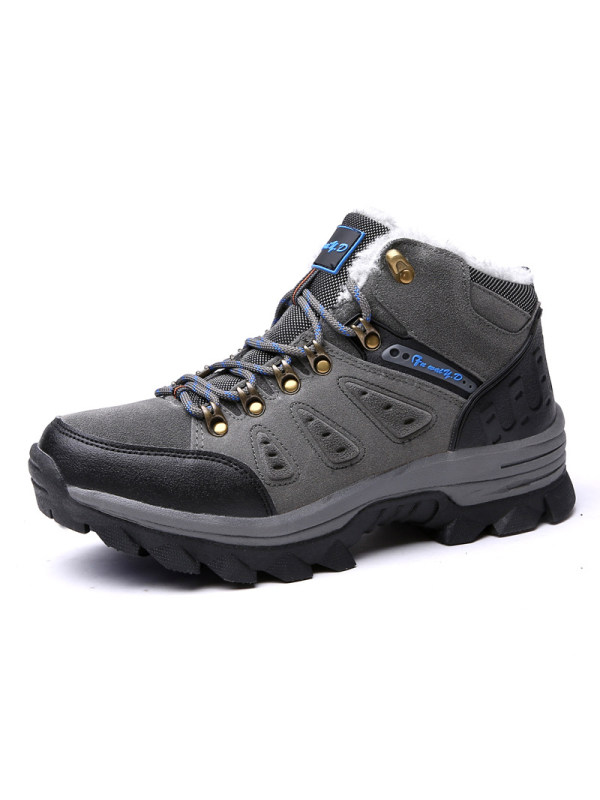 Men's Outdoor Cold-proof Fleece Hiking Cotton Shoes