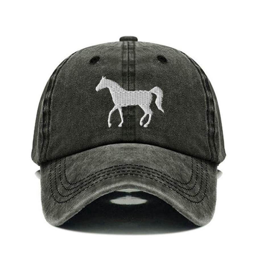 

Men's Vintage Distressed Horse Cap