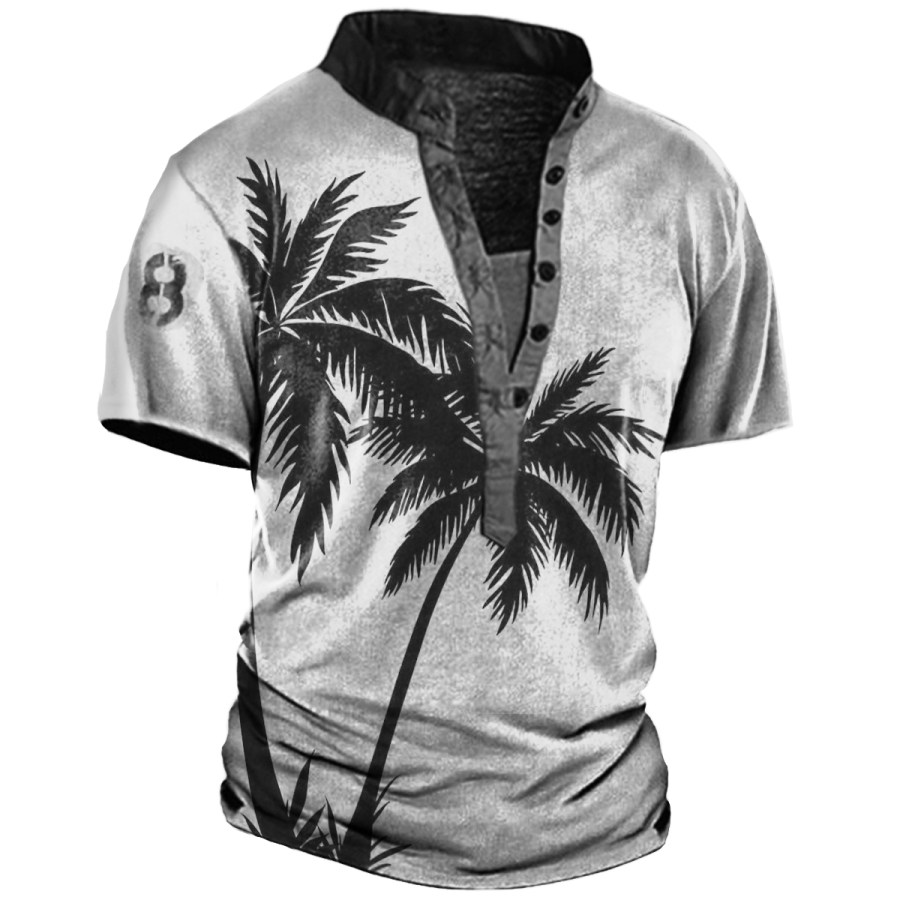 

Men's Vintage Coco West Coast Henley Short Sleeve Tee