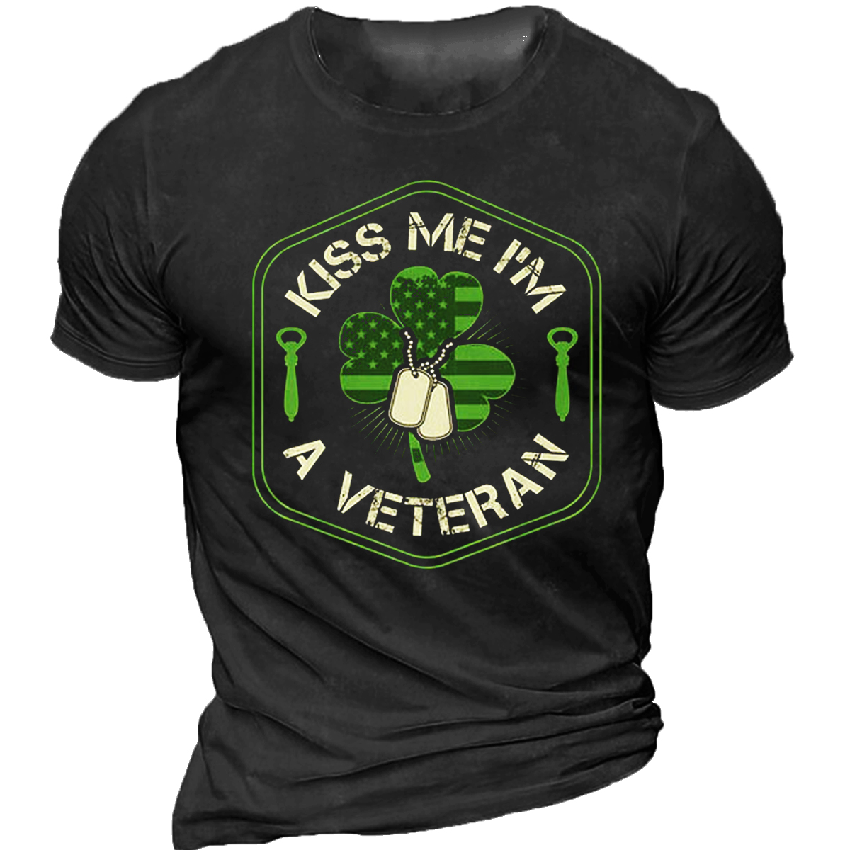 Men's St. Patrick's Day Chic Kiss Short Sleeve T-shirt