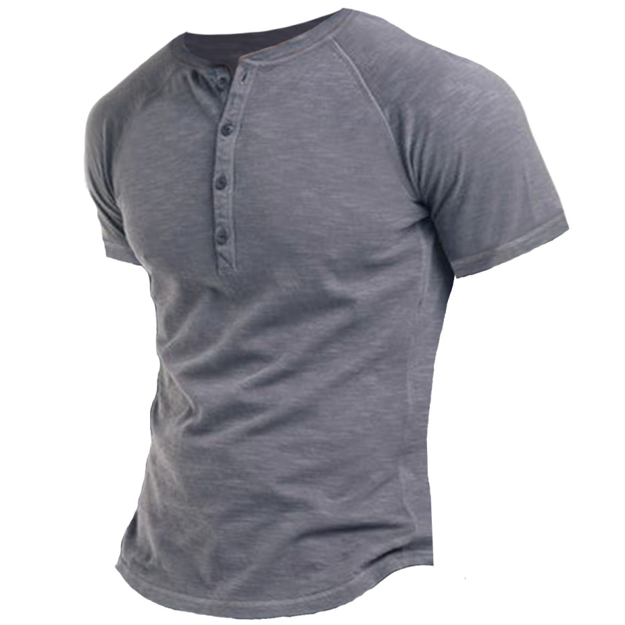 

Men's Vintage Henley Short Sleeve T-Shirt