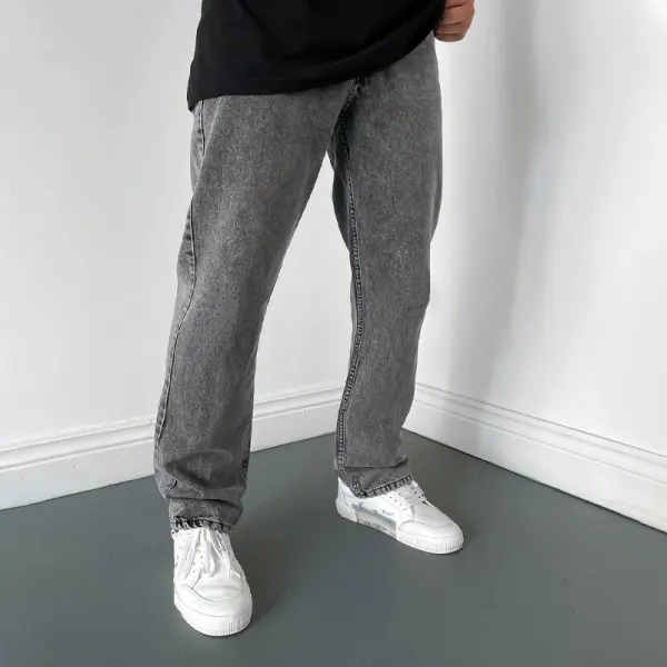Vintage Straight Wide Leg Jeans - Kalesafe.com 