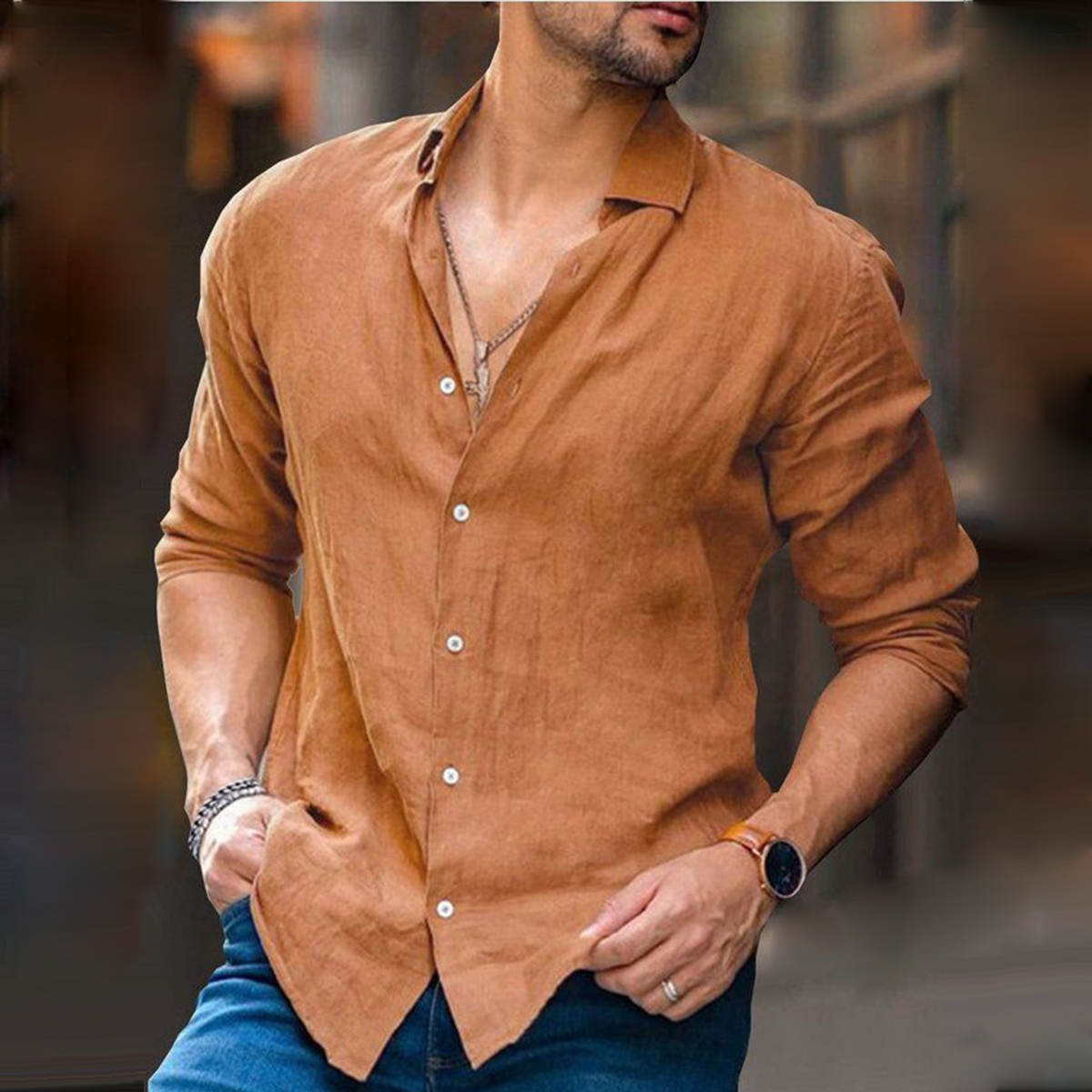 Men's Casual Linen Chic Shirt