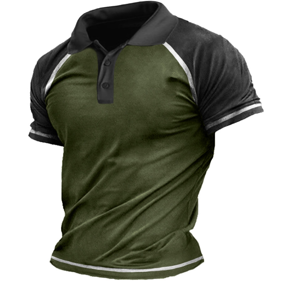 

Men's Retro POLO Collar Short-sleeved T-shirt