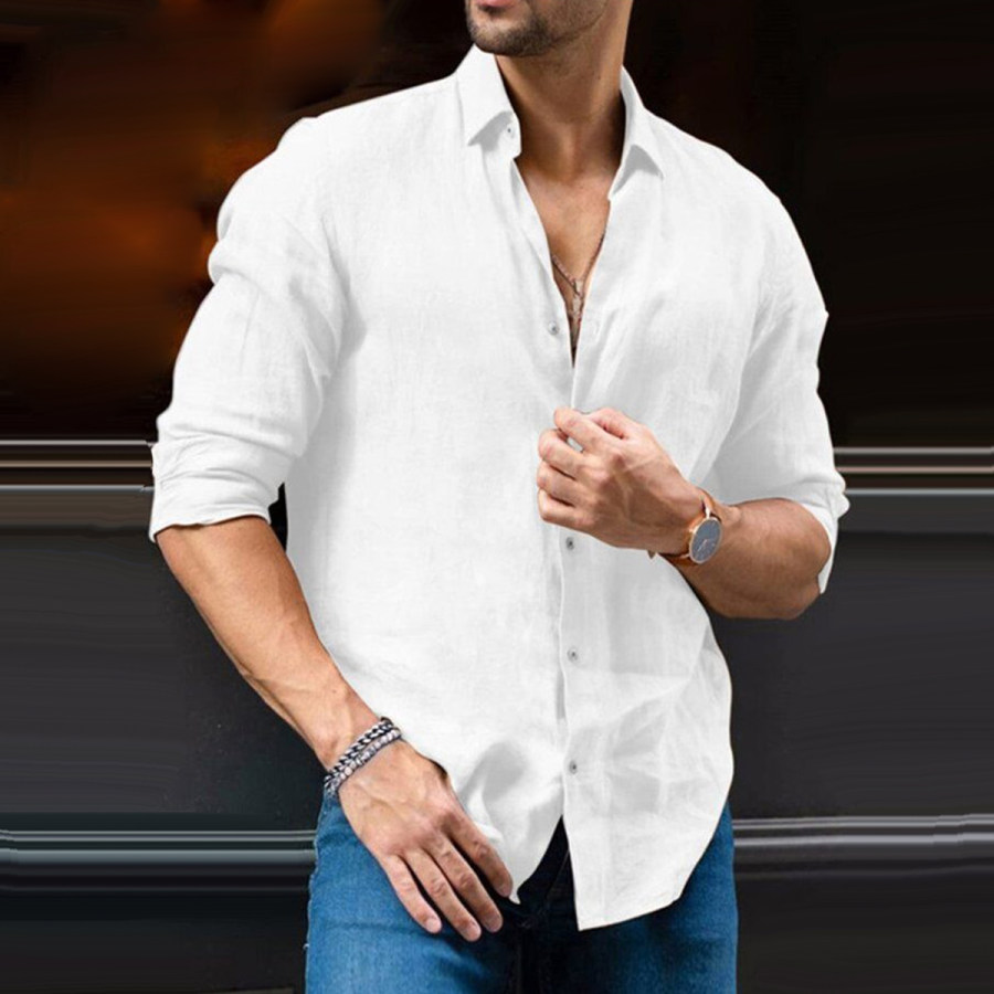 

Men's Casual Linen Shirt