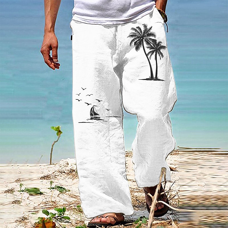 Men's Hawaiian Coconut Tree Chic Board Shorts