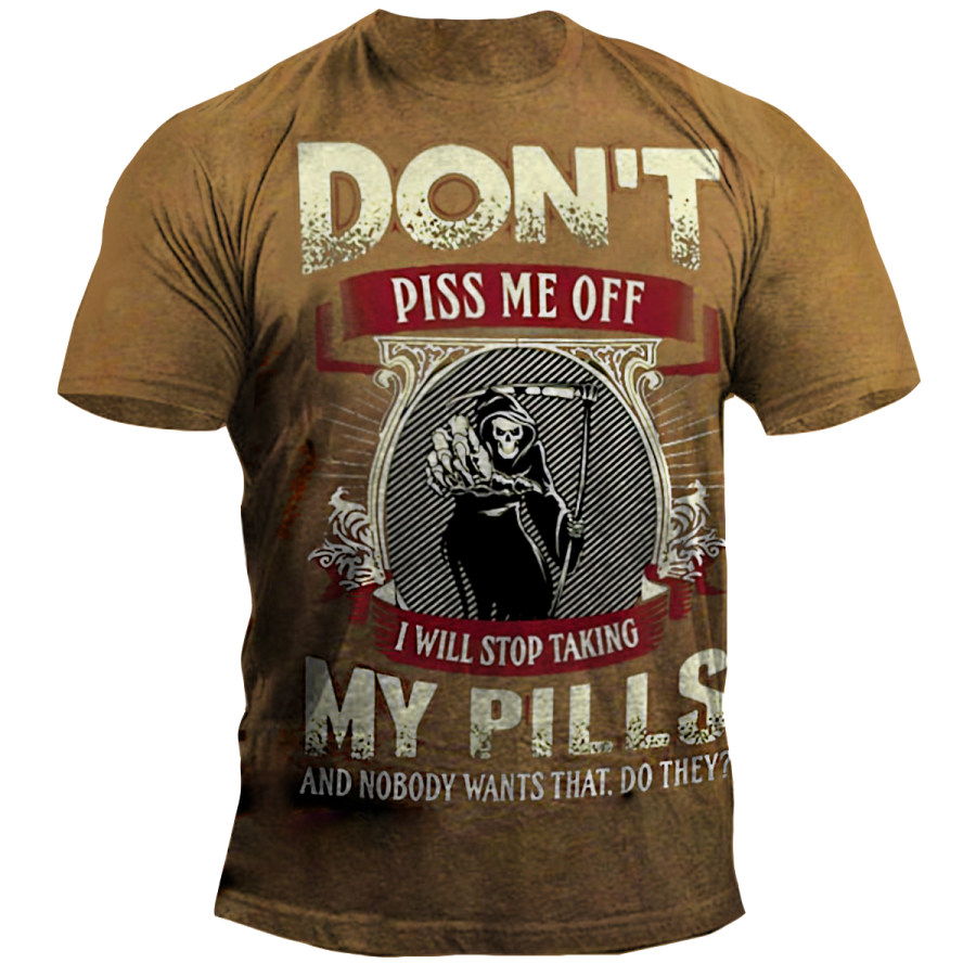 

Men's Vintage DON'T PISS ME OFF Short-sleeved T-shirt