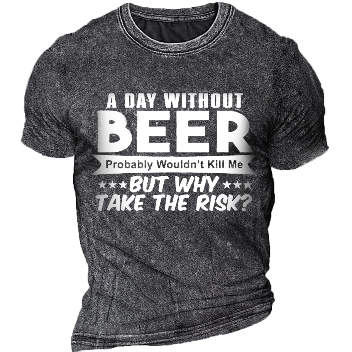 Men's Vintage A Day Chic Without Beer Short Sleeve T-shirt